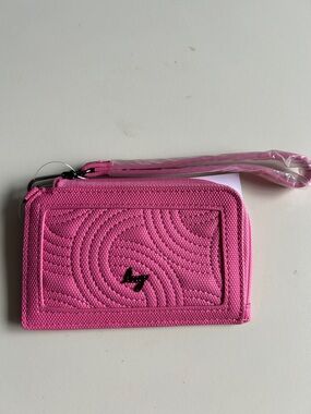 LUG TWIRL MATTE LUXE RFID WRISTLET CARD WALLET TOURMALINE PINK NWT